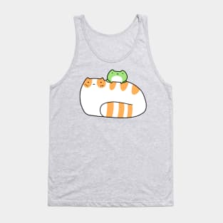 Tabby Cat and Frog Tank Top